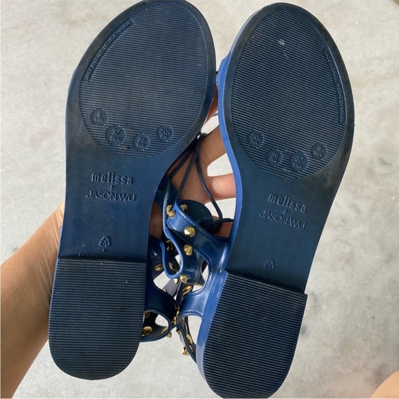 Melissa x Jason Wu Studded blue sandals 8 - Picture 9 of 9